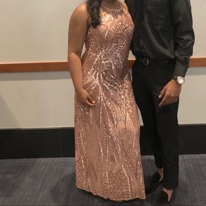 Rosegold Halter Dress